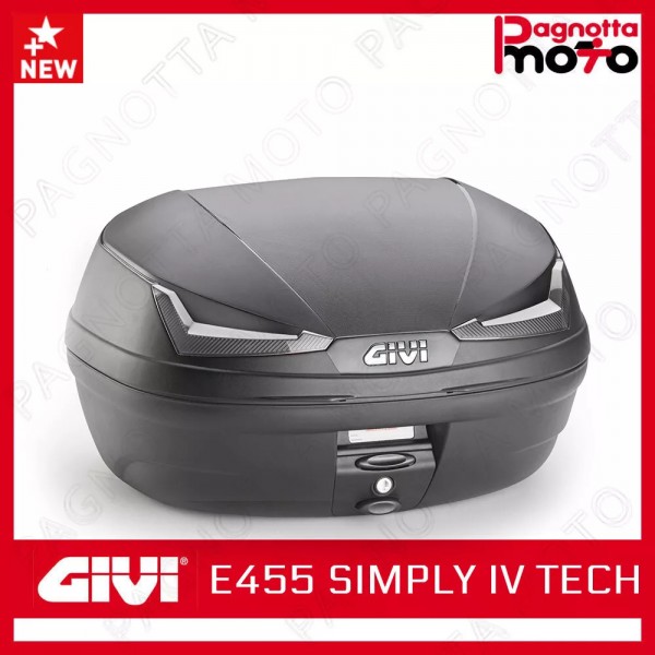 E455NT BAULETTO GIVI MOTO SCOOTER MONOLOCK 45 LT CATADIOTTRI FUMÉ CON PIASTRA